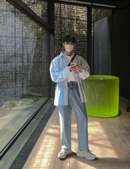 ASCLO(エジュクロ)Indigo Washed One Tuck Denim Pants (7913)