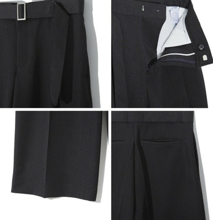 ASCLO(エジュクロ)Bell Rectangle Belt Wide Slacks