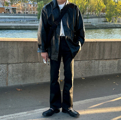 ASCLO(エジュクロ)[ASCLO MADE] ASCLO Dry Black Coating Jeans