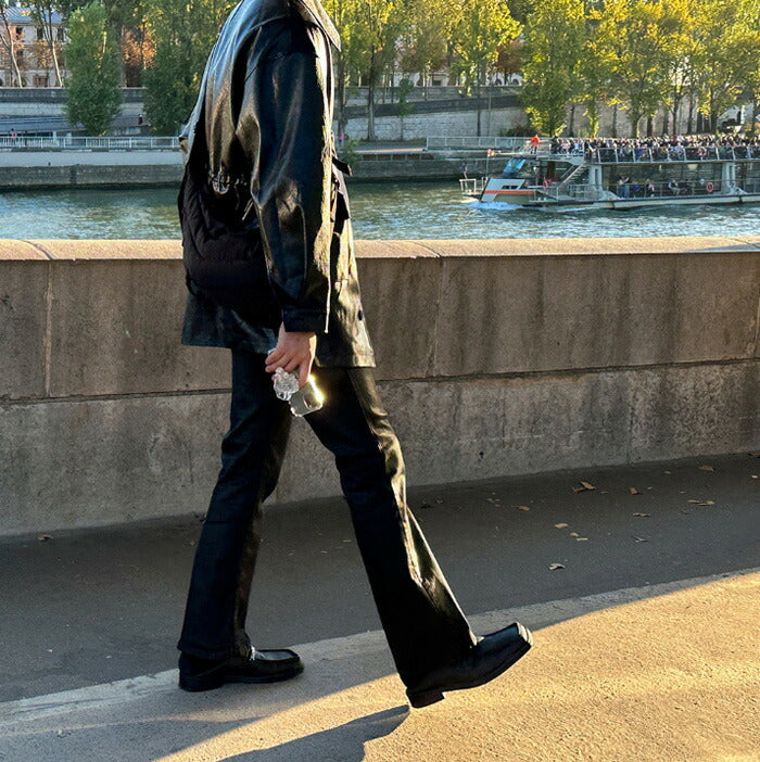 ASCLO(エジュクロ)[ASCLO MADE] ASCLO Dry Black Coating Jeans