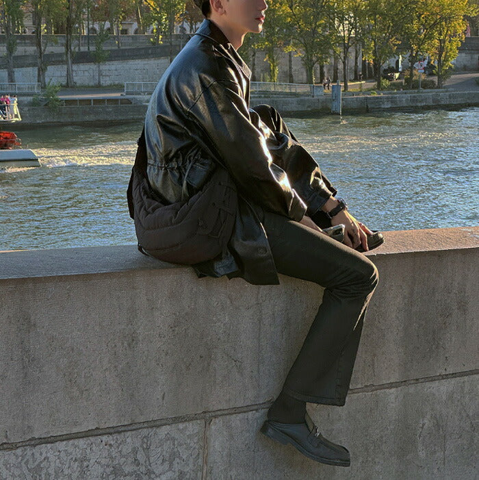 ASCLO(エジュクロ)[ASCLO MADE] ASCLO Dry Black Coating Jeans