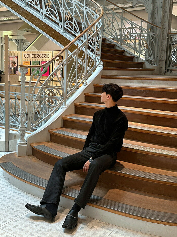 ASCLO(エジュクロ)[ASCLO MADE] ASCLO Dry Black Coating Jeans
