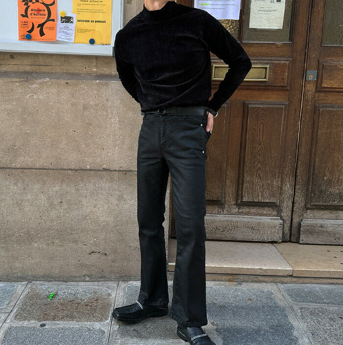 ASCLO(エジュクロ)[ASCLO MADE] ASCLO Dry Black Coating Jeans
