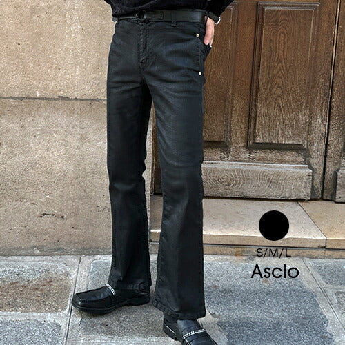 ASCLO(エジュクロ)[ASCLO MADE] ASCLO Dry Black Coating Jeans