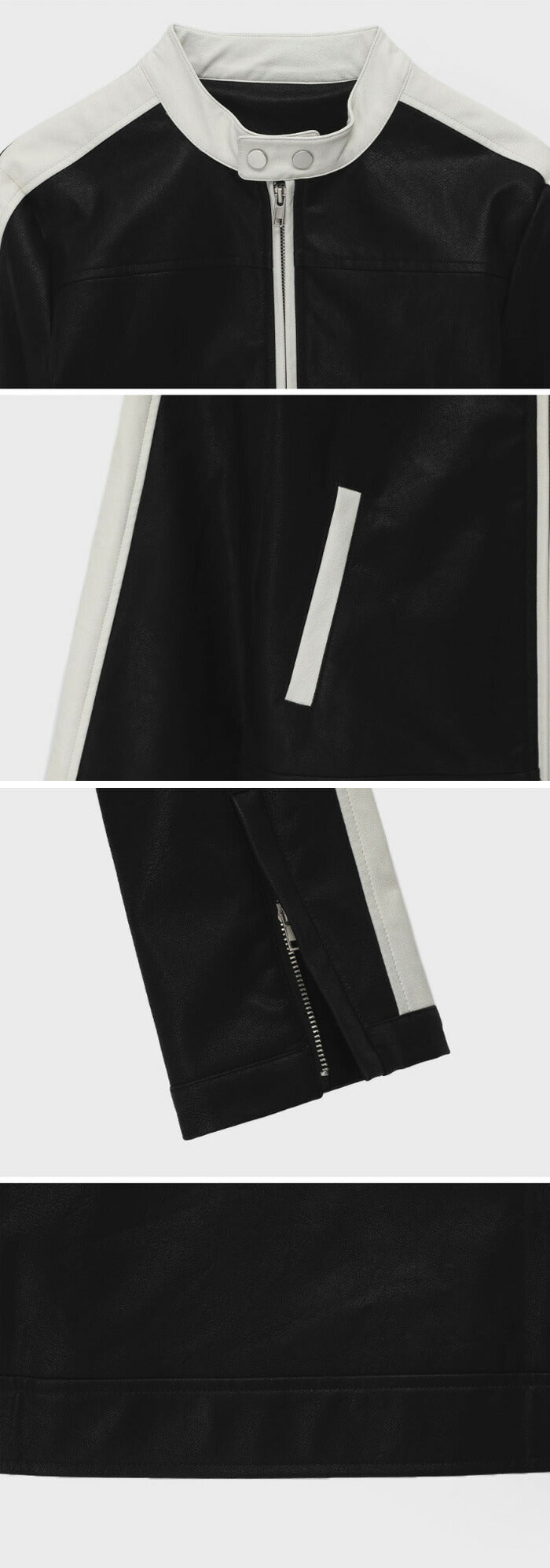 BLACK UP(ブラックアップ)チェルシア配色レザージャケット
