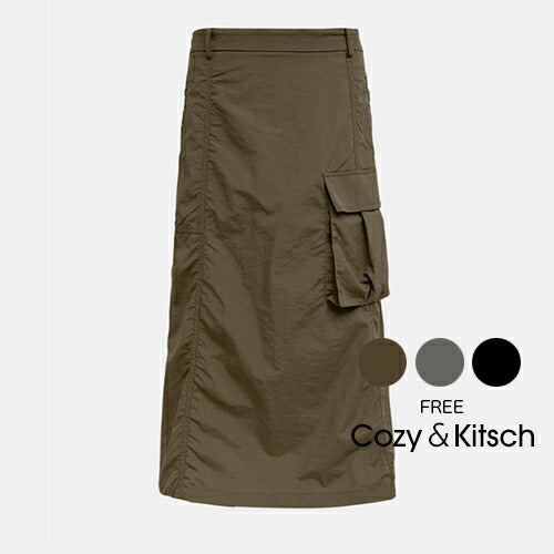 Cozy＆Kitsch(コージー＆キッチ)ワンポケットシャーリングロングスカート