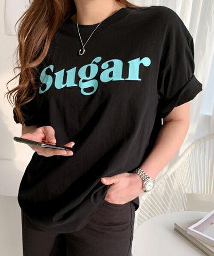 NANING9(ナンニング)Sugar半袖Tシャツ