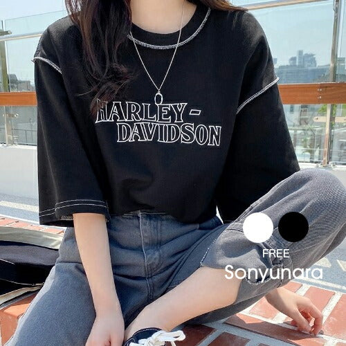 ★SONYUNARA(ソニョナラ)ステッチ半袖Tシャツ